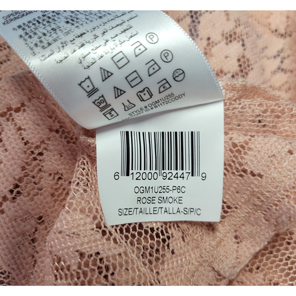 BCBGeneration Lace Top Womens Small Rose Smoke Pink Vented Back Short Sleeves - Picture 7 of 14